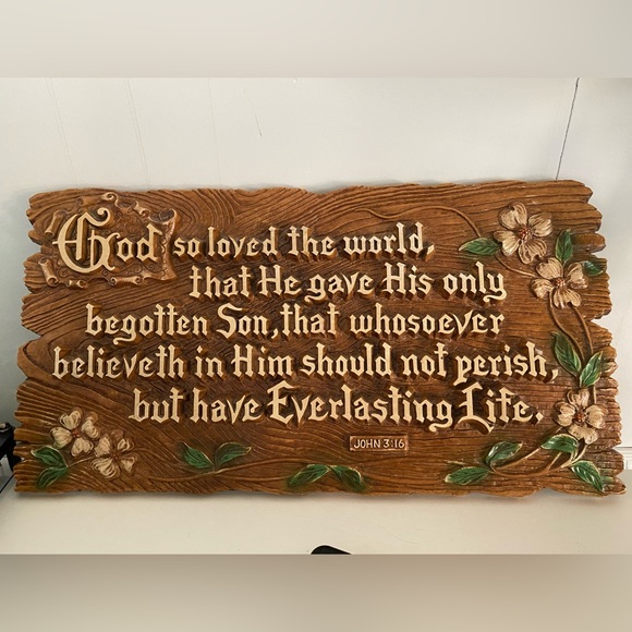 Vintage molded plastic verse plaque - Picture 2 of 7